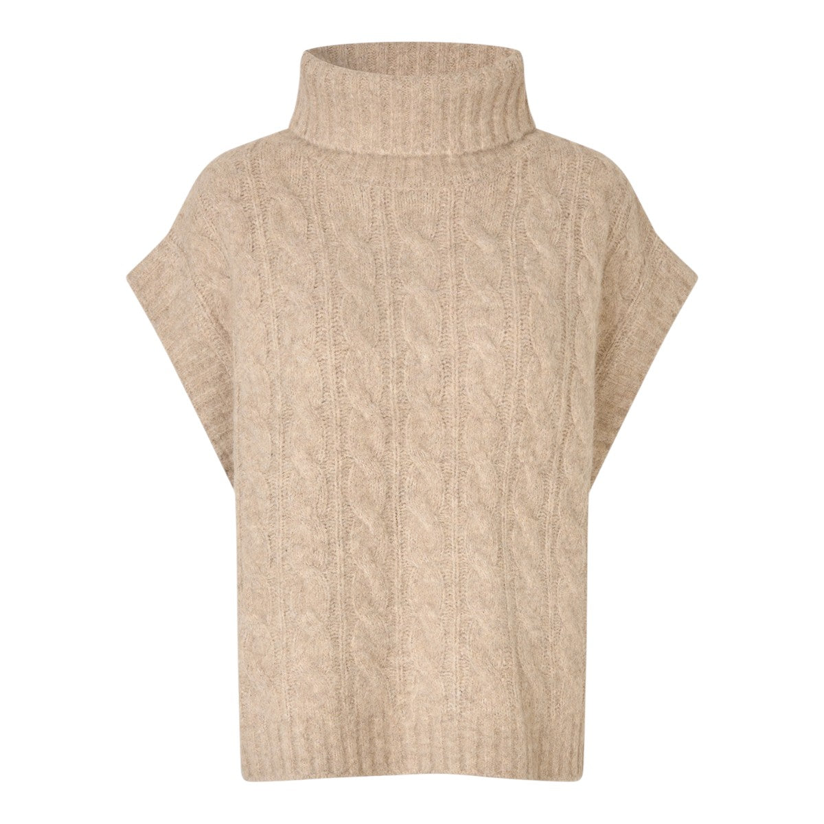 Lollys Laundry W Fresnoll Knit Vest Sl Sand