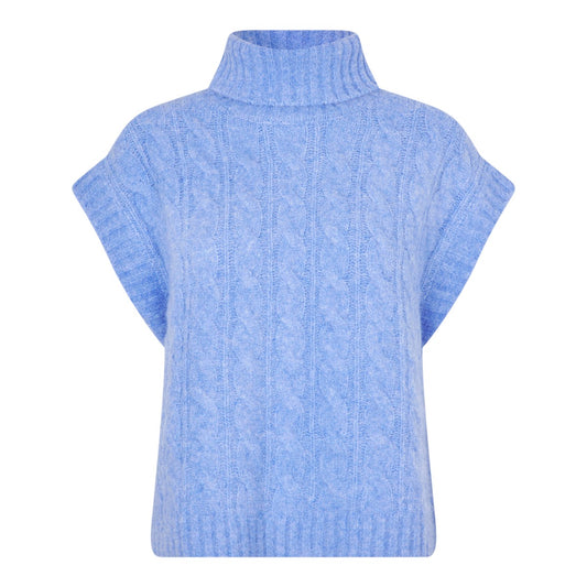 Lollys Laundry W Fresnoll Knit Vest Sl Blue