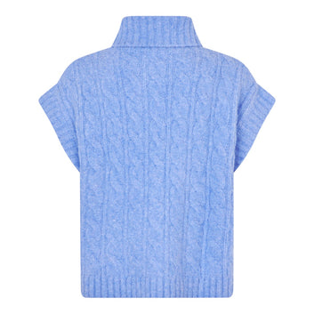 Lollys Laundry W Fresnoll Knit Vest Sl Blue