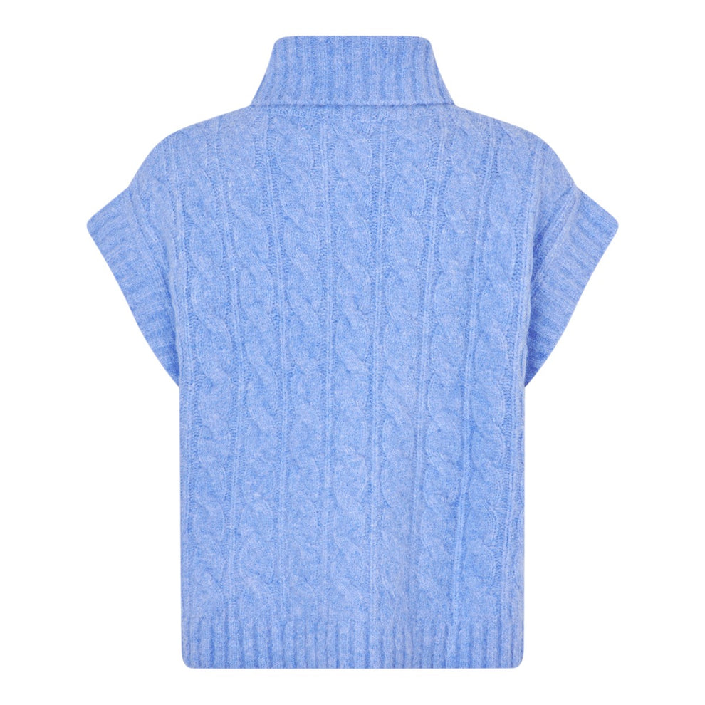 Lollys Laundry W Fresnoll Knit Vest Sl Blue