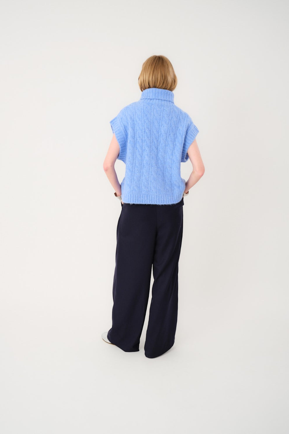 Lollys Laundry W Fresnoll Knit Vest Sl Blue