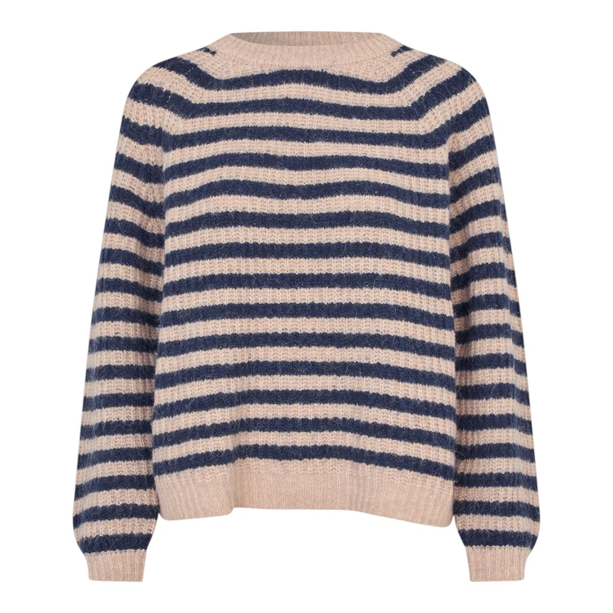 Lollys Laundry W Binall Knit Jumper Ls Dark Blue