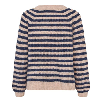 Lollys Laundry W Binall Knit Jumper Ls Dark Blue