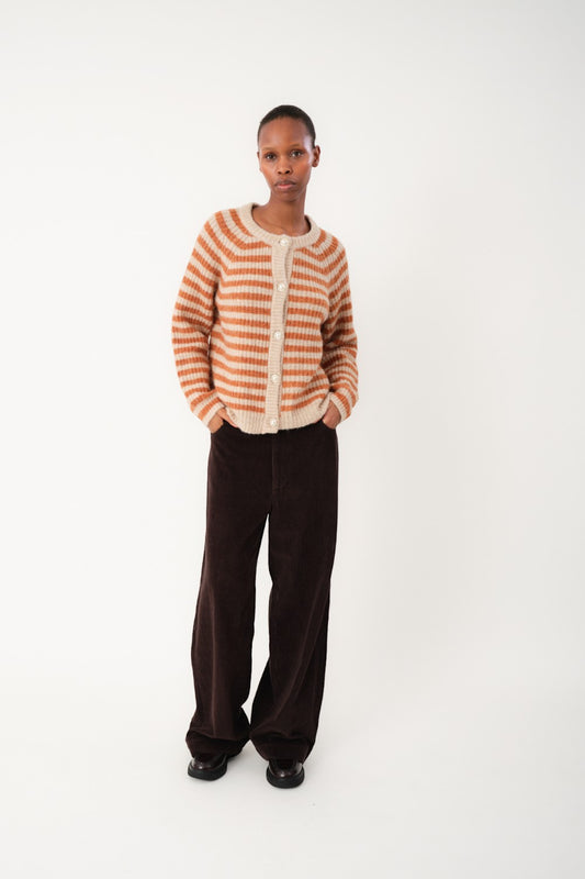 Lollys Laundry W Novall Cardigan Ls Rust