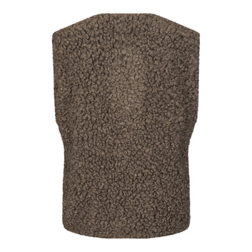 Lollys Laundry W Vadall Vest Sl Dark Mokka