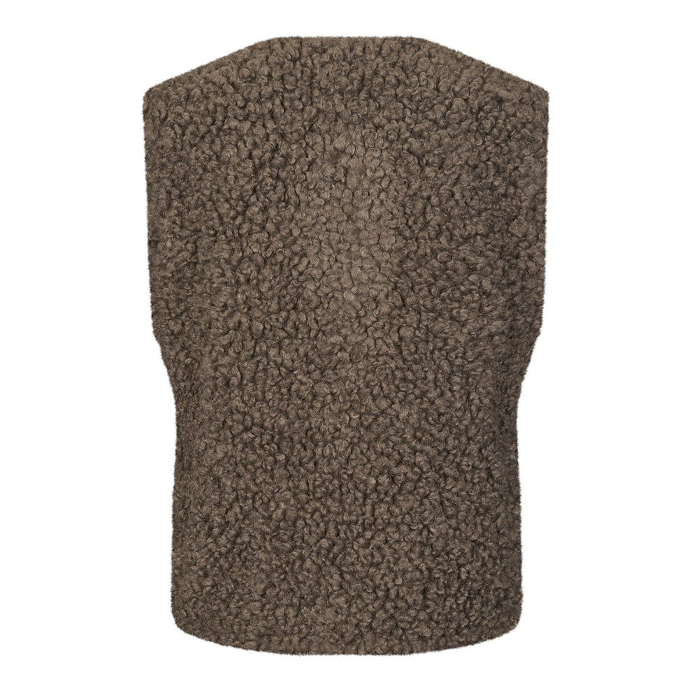 Lollys Laundry W Vadall Vest Sl Dark Mokka