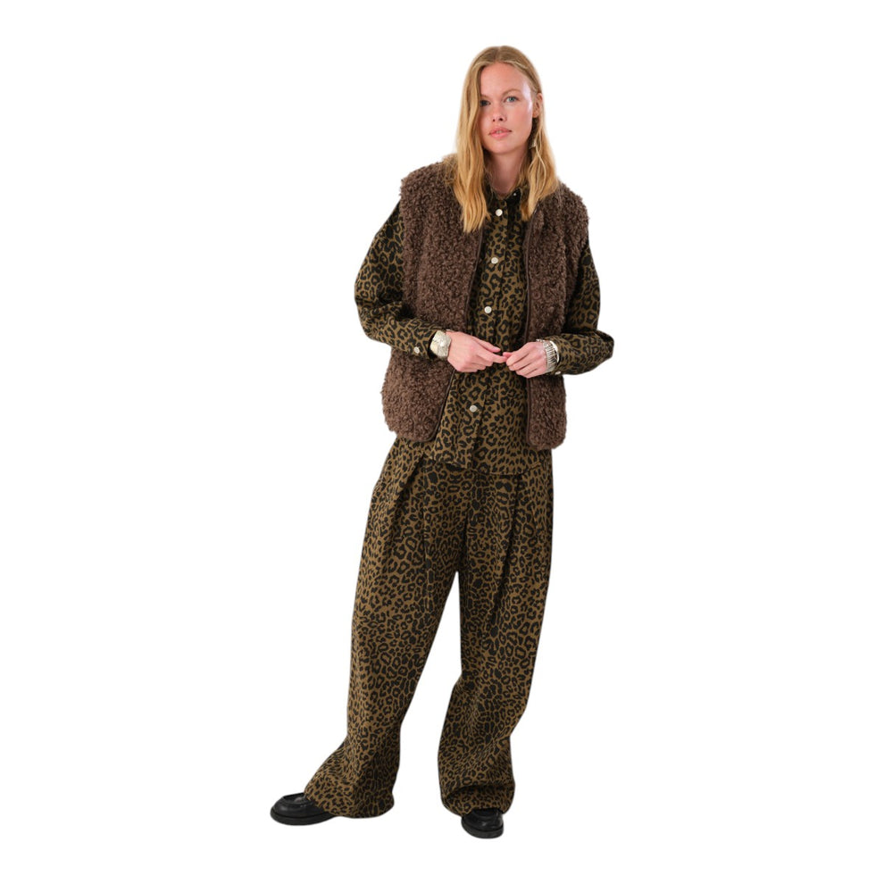 Lollys Laundry W Vadall Vest Sl Dark Mokka