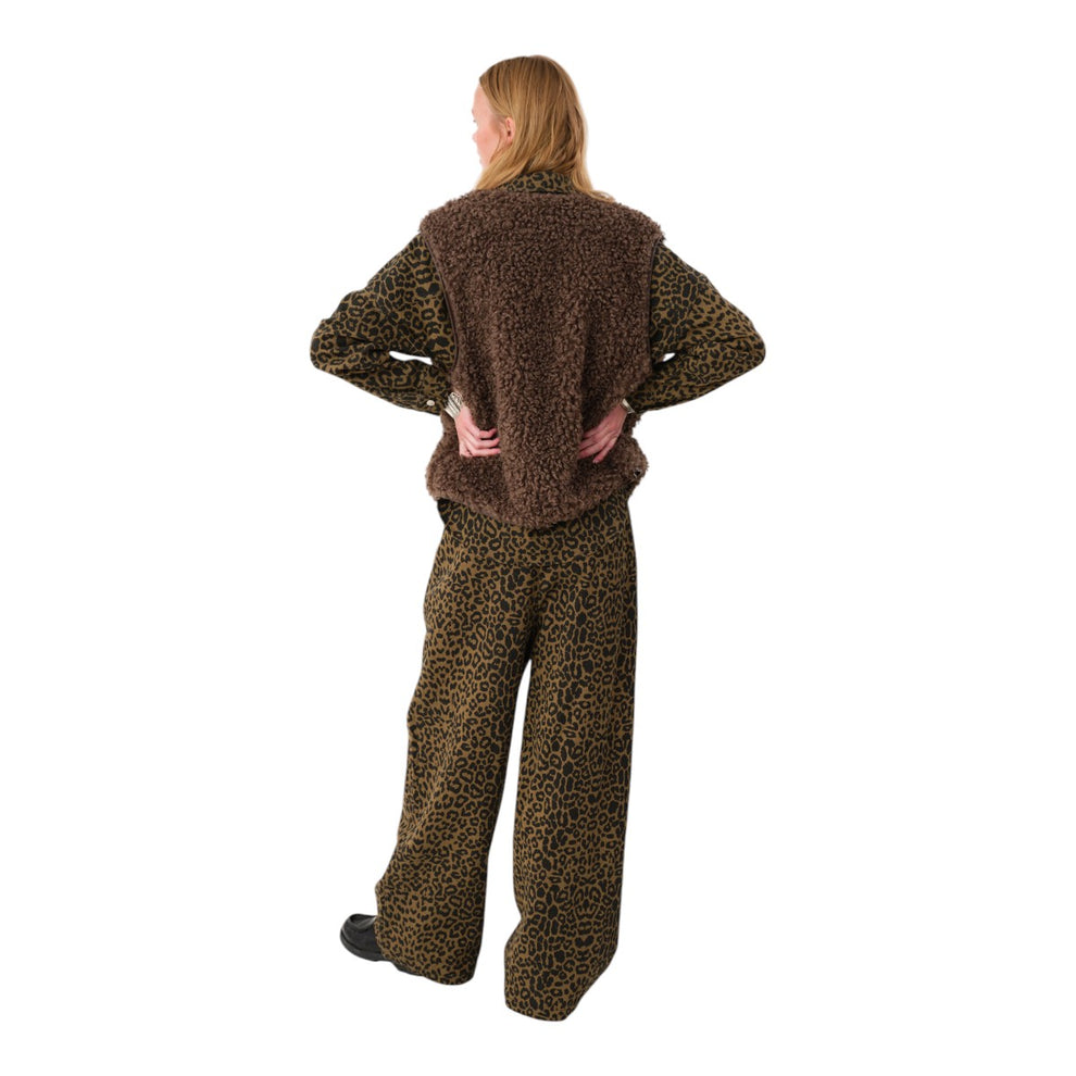 Lollys Laundry W Vadall Vest Sl Dark Mokka