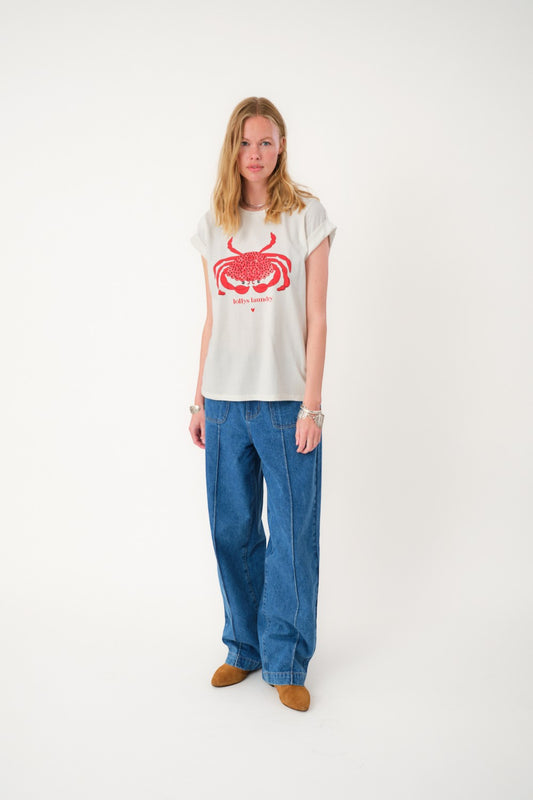Lollys Laundry W RomLL Crab Tee SS White