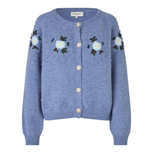 Lollys Laundry W Gracelynn Knit Cardigan Blue Melange