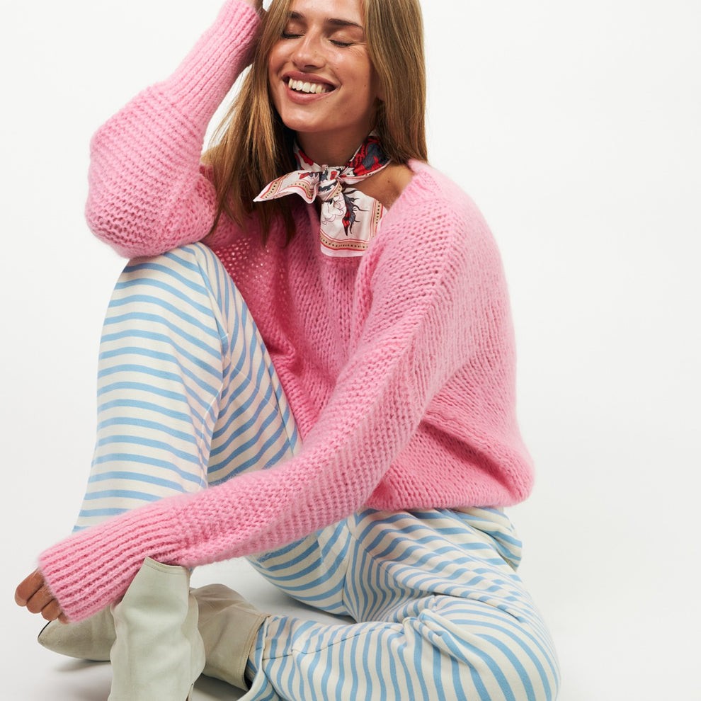 Lollys Laundry W Isoldell Knit Jumper Ls Light Pink