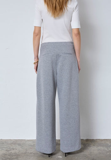 Co´Couture Lancecc Pleat Sweatpant Grey Melange