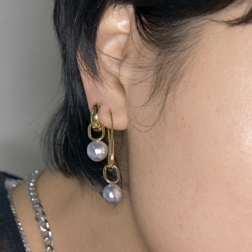 Maria Black Chance Mini Earring Forgyldt