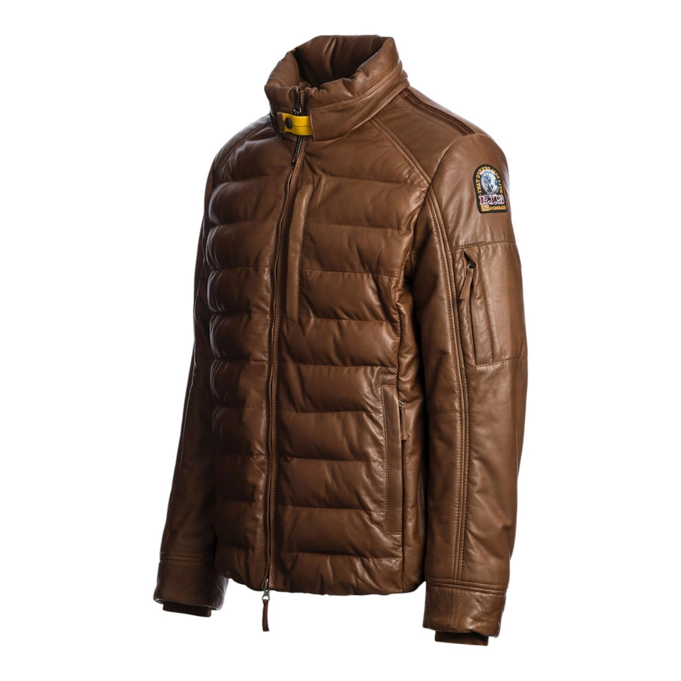 Parajumpers M Ernie Padded Læderjakke Chestnut