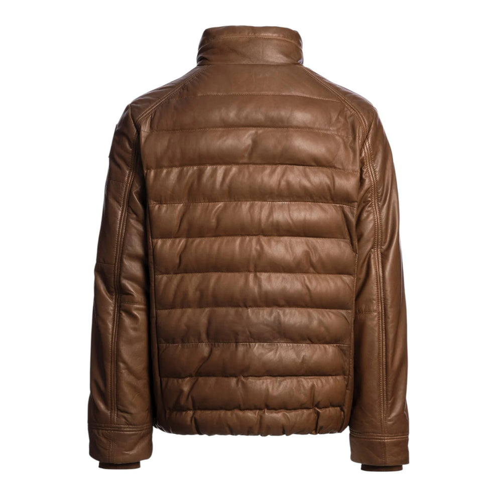 Parajumpers M Ernie Padded Læderjakke Chestnut