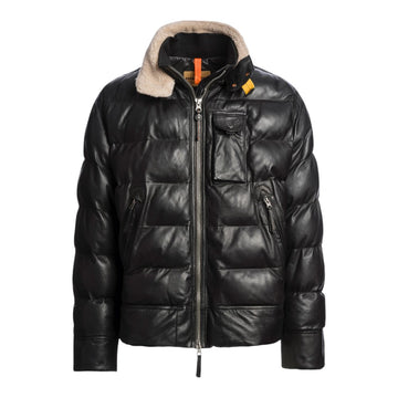 Parajumpers M Gian Leather Padded Leather Bomber Black