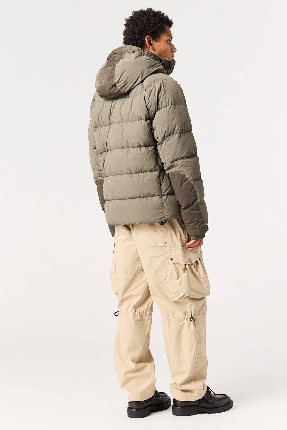 Parajumpers M Norton Hooded Dowv Jacket Olive Grey