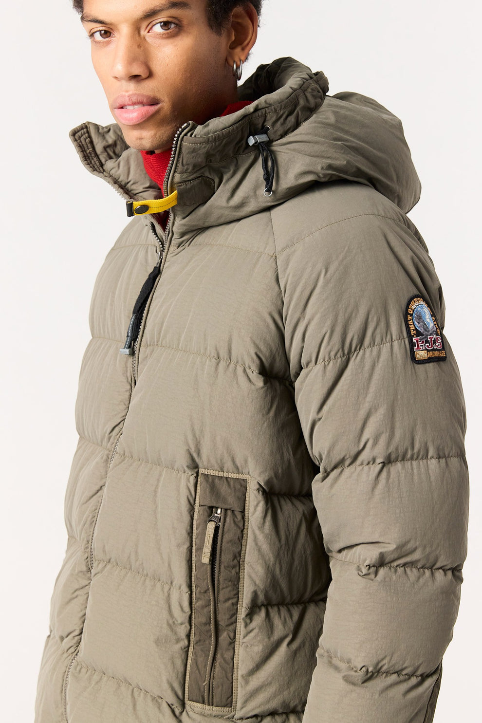 Parajumpers M Norton Hooded Dowv Jacket Olive Grey