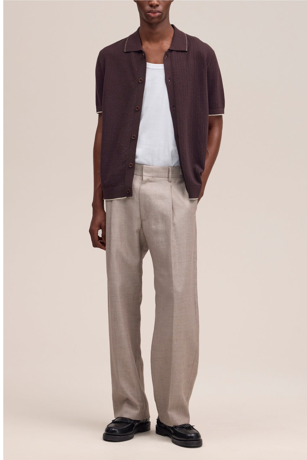 NN07 Nalo Polo Skjorte Deep Truffle