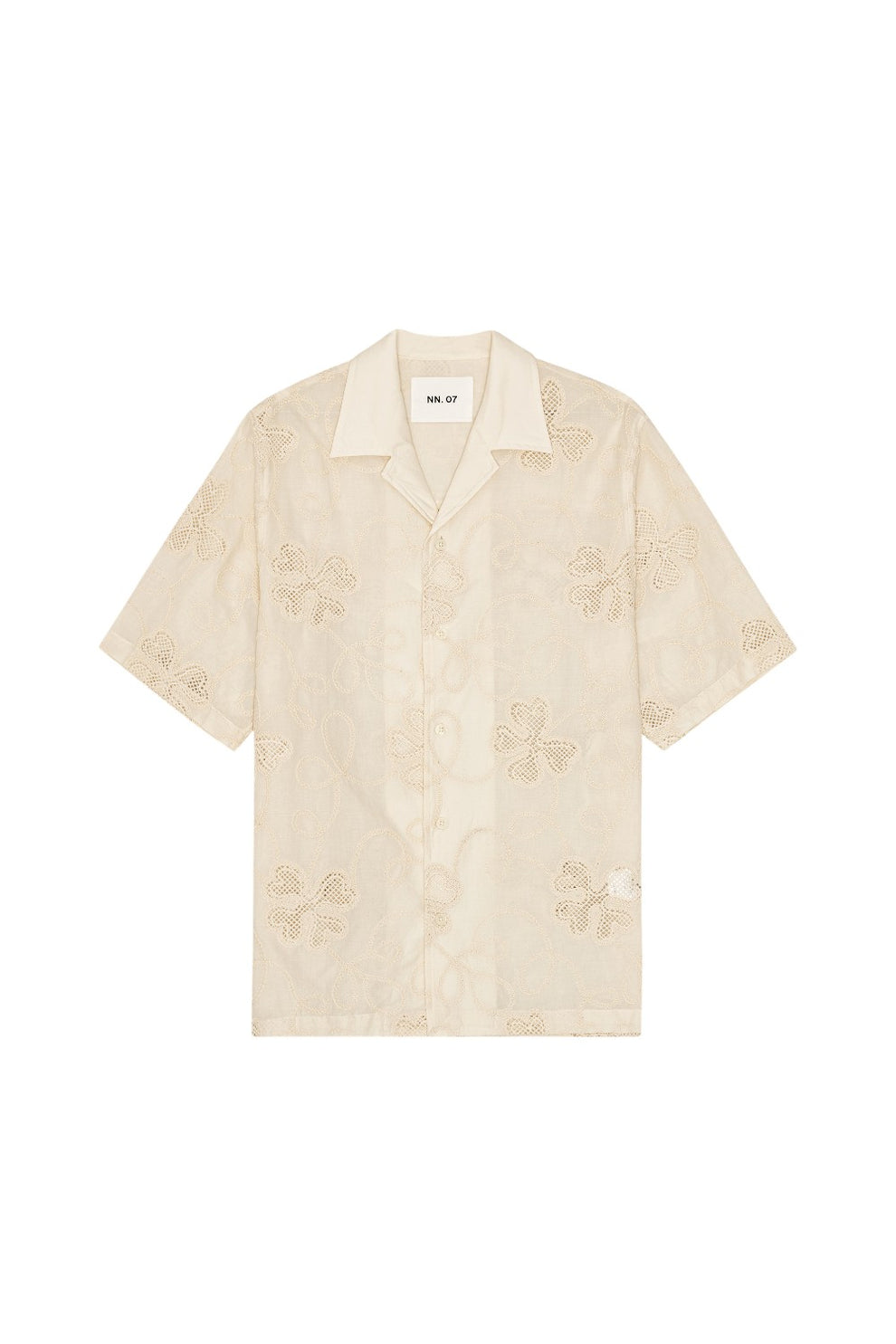 NN07 Ben SS Kortærmet Skjorte Ivory