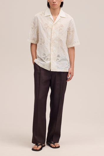 NN07 Ben SS Kortærmet Skjorte Ivory