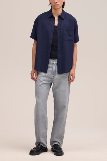 NN07 Deon SS Skjorte Navy Blue