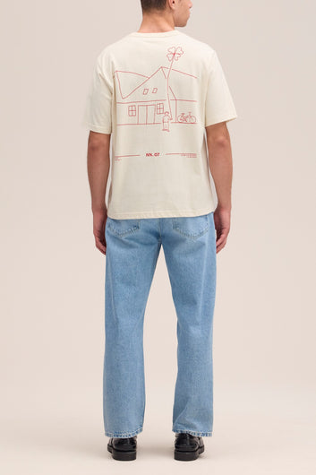 NN07 Jett SS print T-shirt Ivory