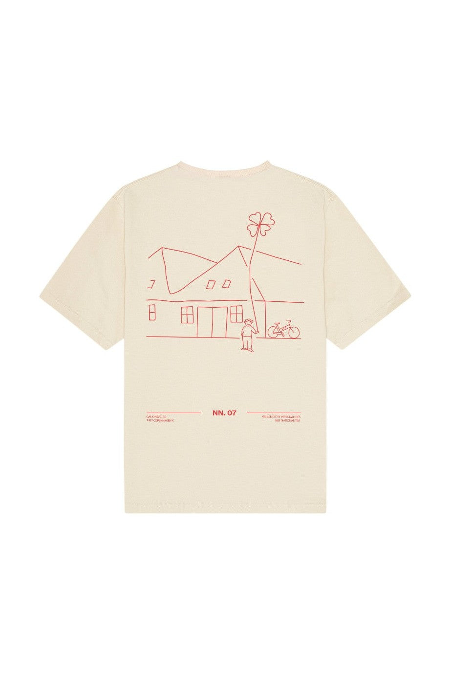 NN07 Jett SS print T-shirt Ivory