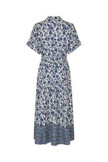 Lollys Laundry W Blakell Midi Dress Ss Blue