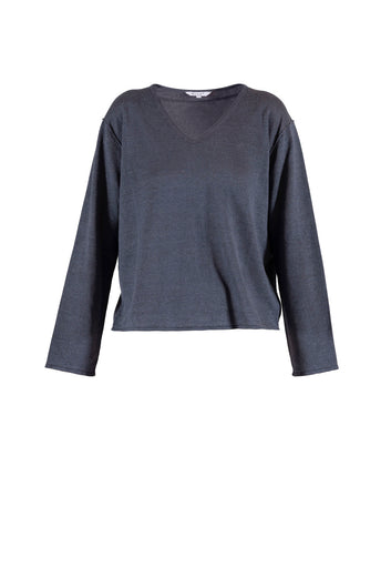 Blue Sportswear Lea Linen Blouse Dusty Navy