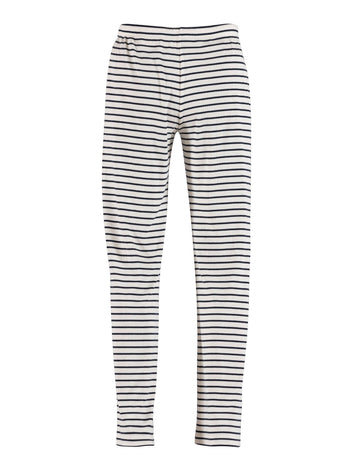 Blue Sportswear W Alette Rib Pants Ecru New Navy