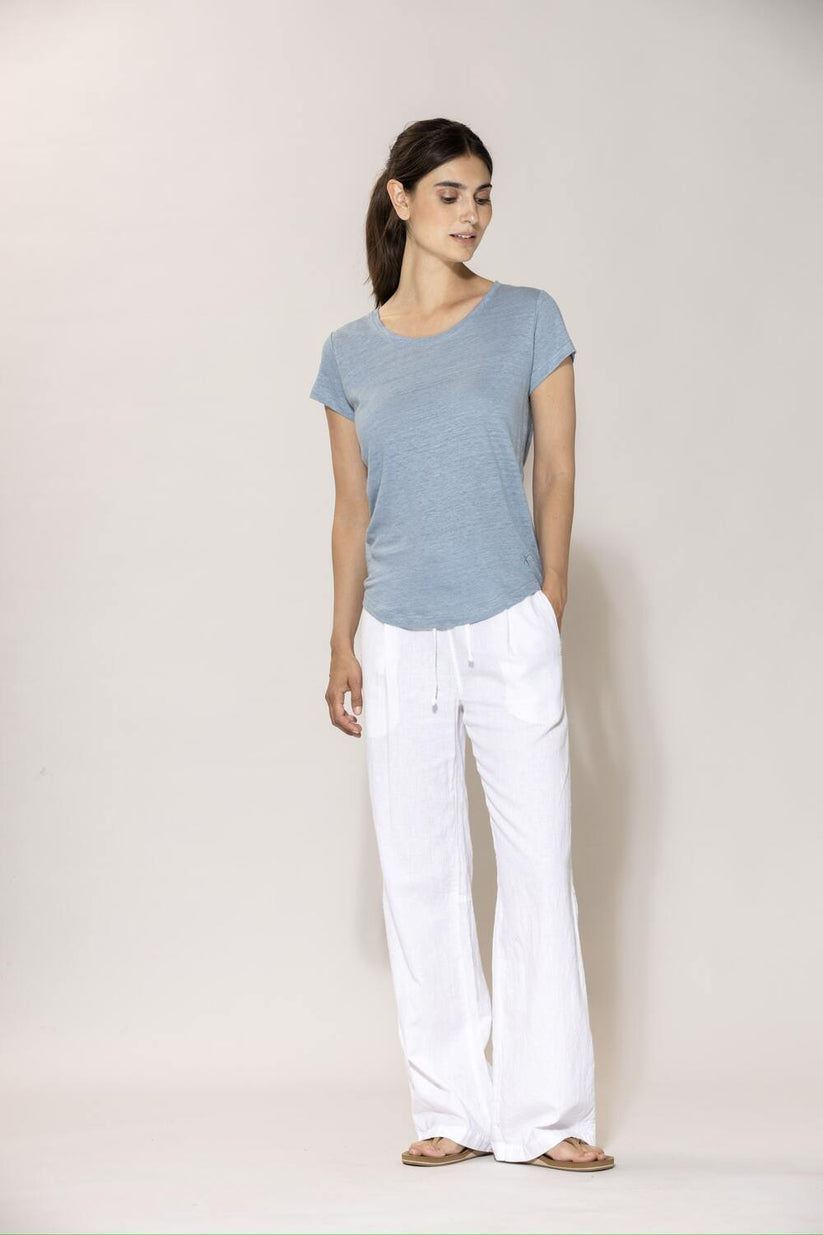 Blue Sportswear Lotta Linen Tee Dark Skyblue