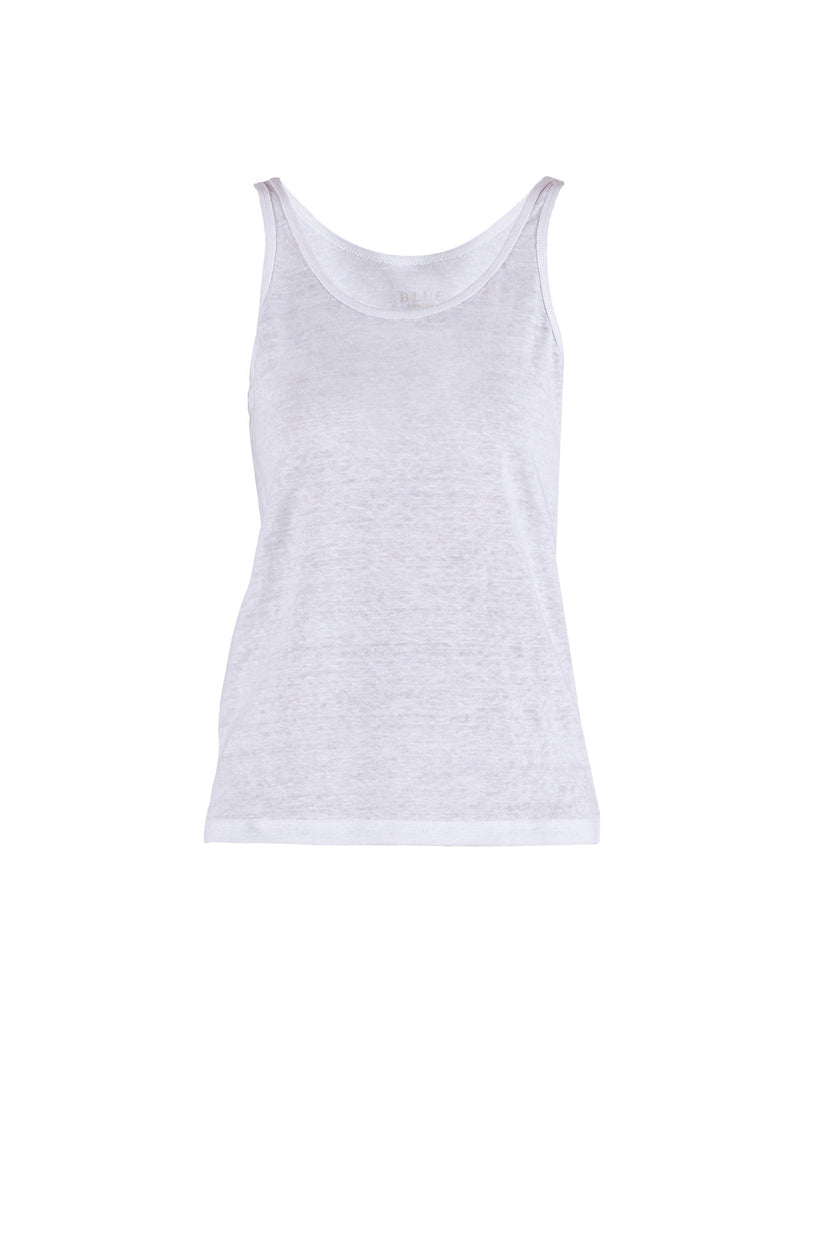 Blue Sportswear Doris Linen Top White
