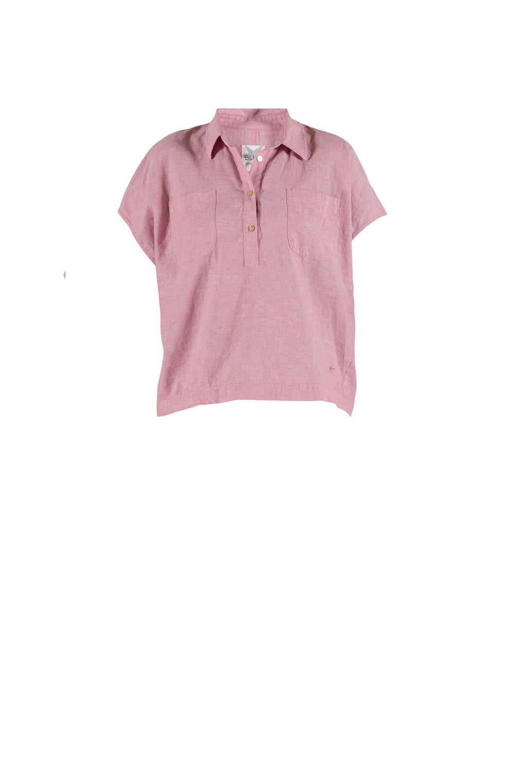 Blue Sportswear Lisbeth Short Linen Shirt Soft Pink Melange