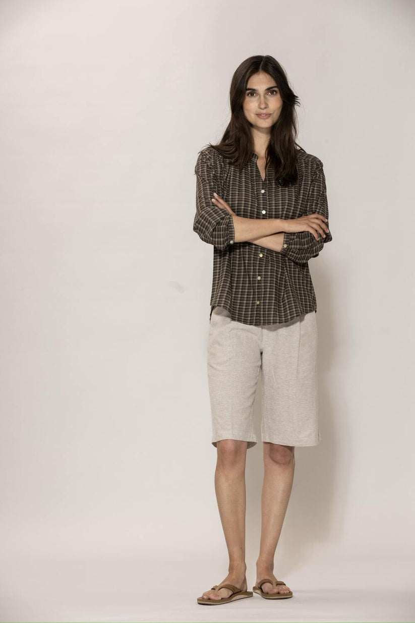 Blue Sportswear Dalene Voile Shirt Coffee Check