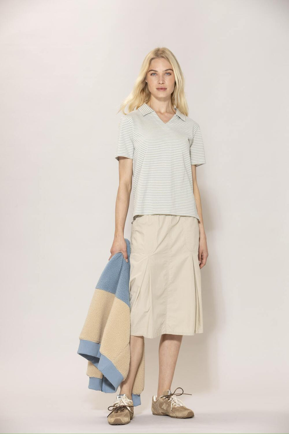 Blue Sportswear Linea Poplin Skirt Chalk