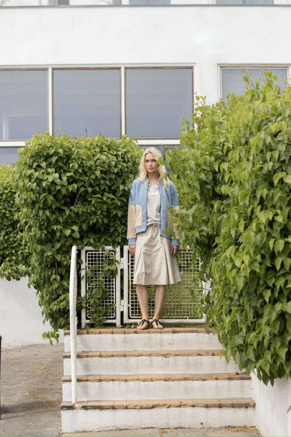 Blue Sportswear Linea Poplin Skirt Chalk