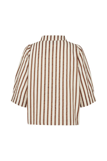 Lollys Laundry W Bonoll Shirt Ss Dark Mokka