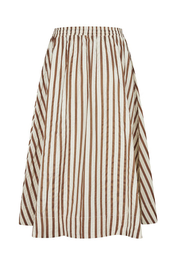 Lollys Laundry W Bristolll Midi Skirt Dark Mokka