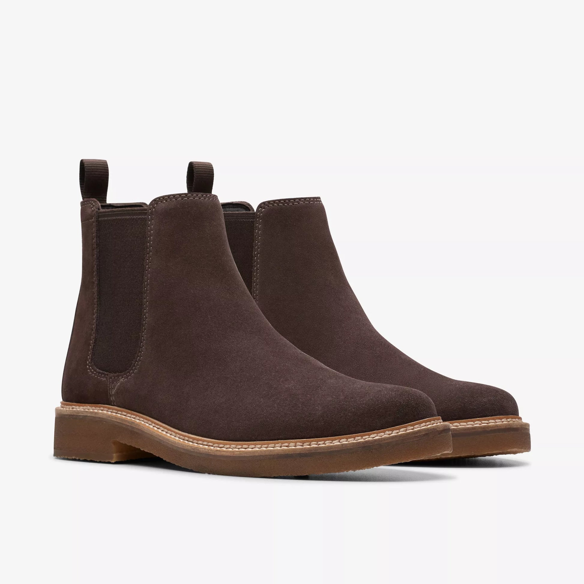 Clarks M Clarkdale Easy G Dark Brown Suede