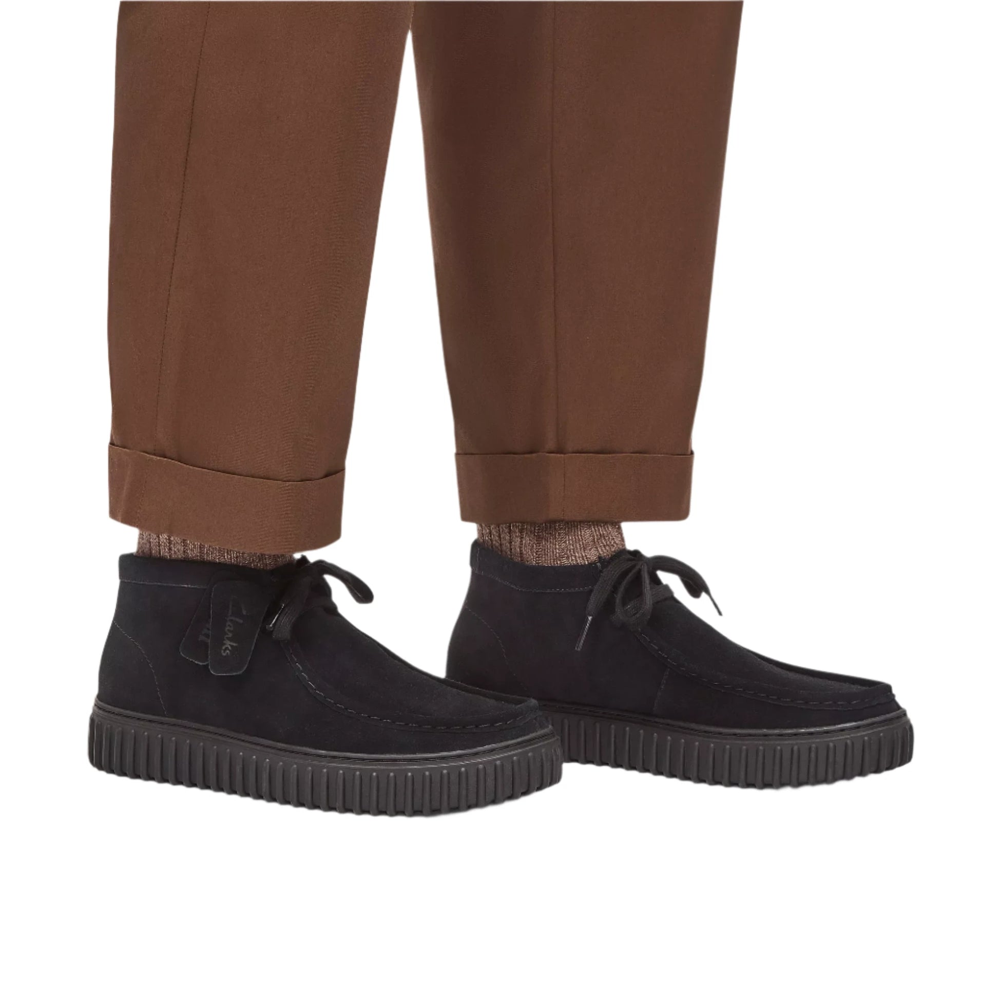 Clarks M Torhill Hi Black Suede
