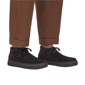 Clarks M Torhill Hi Black Suede