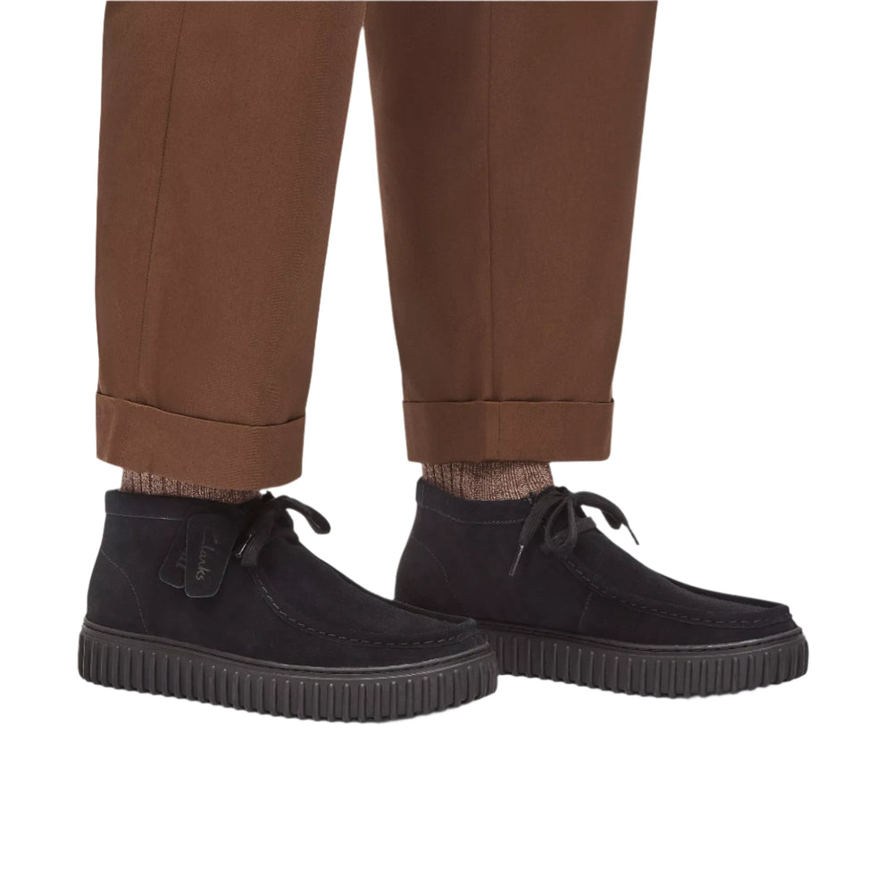 Clarks M Torhill Hi Black Suede