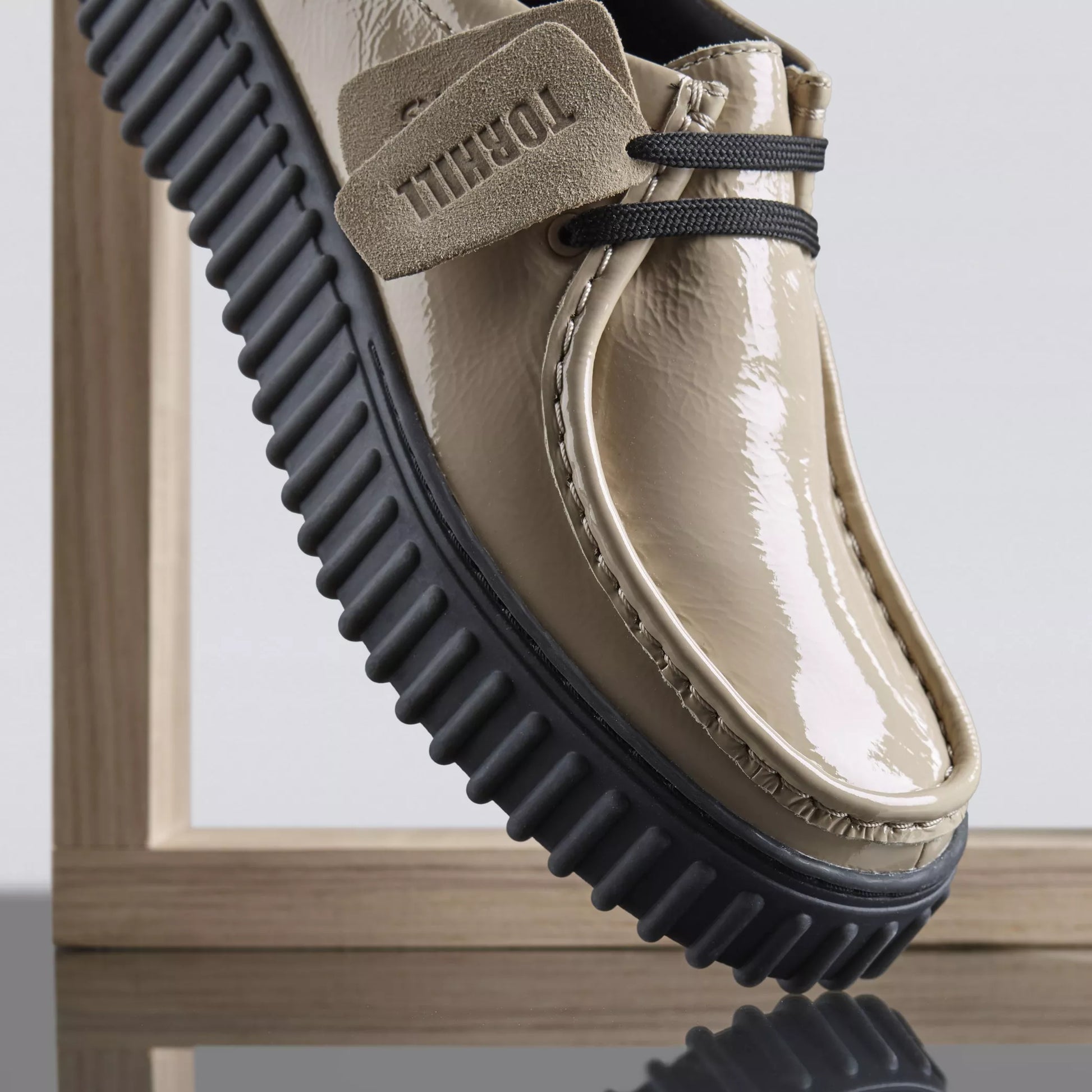 Clarks W Torhill Bee D Sko Beige Patent