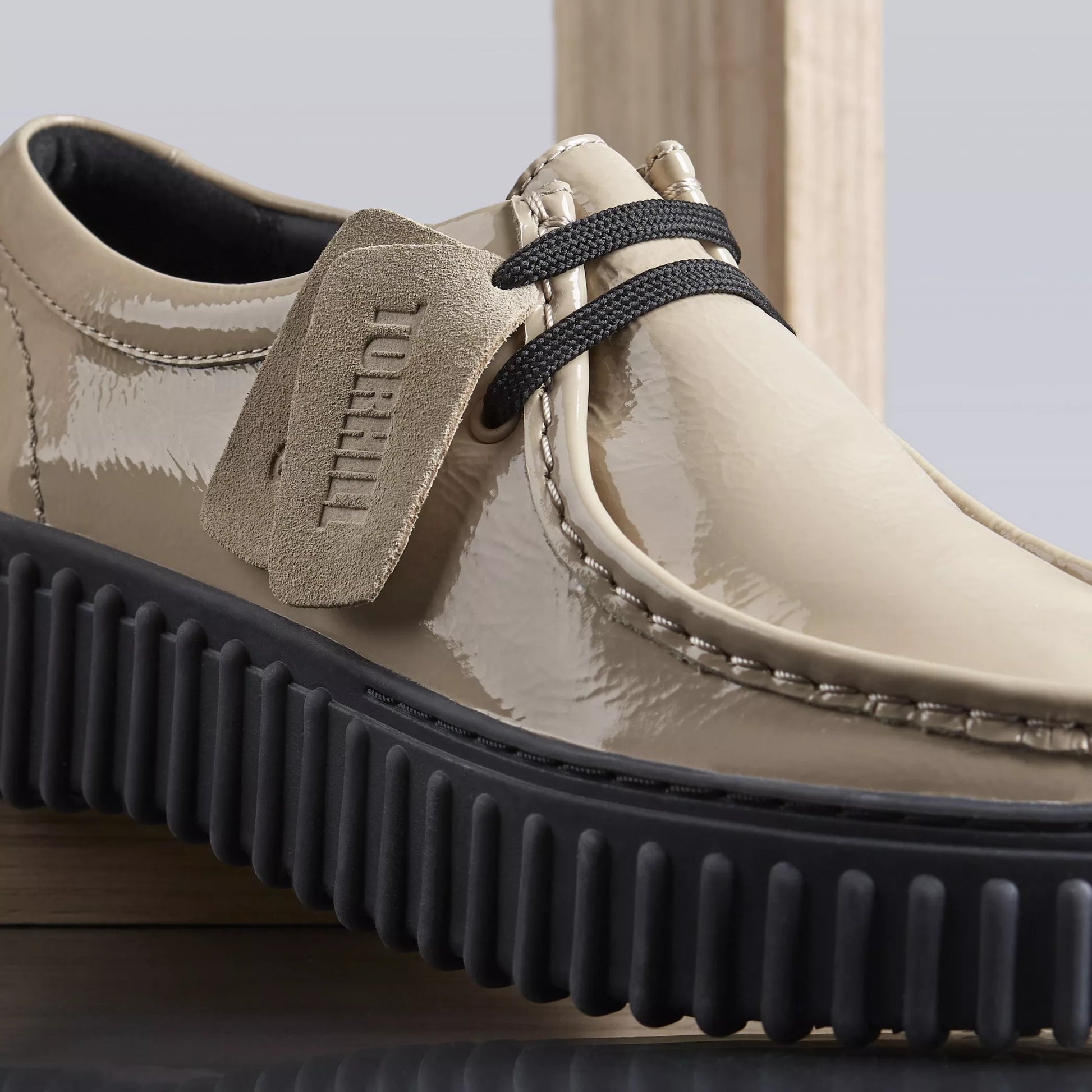 Clarks W Torhill Bee D Sko Beige Patent