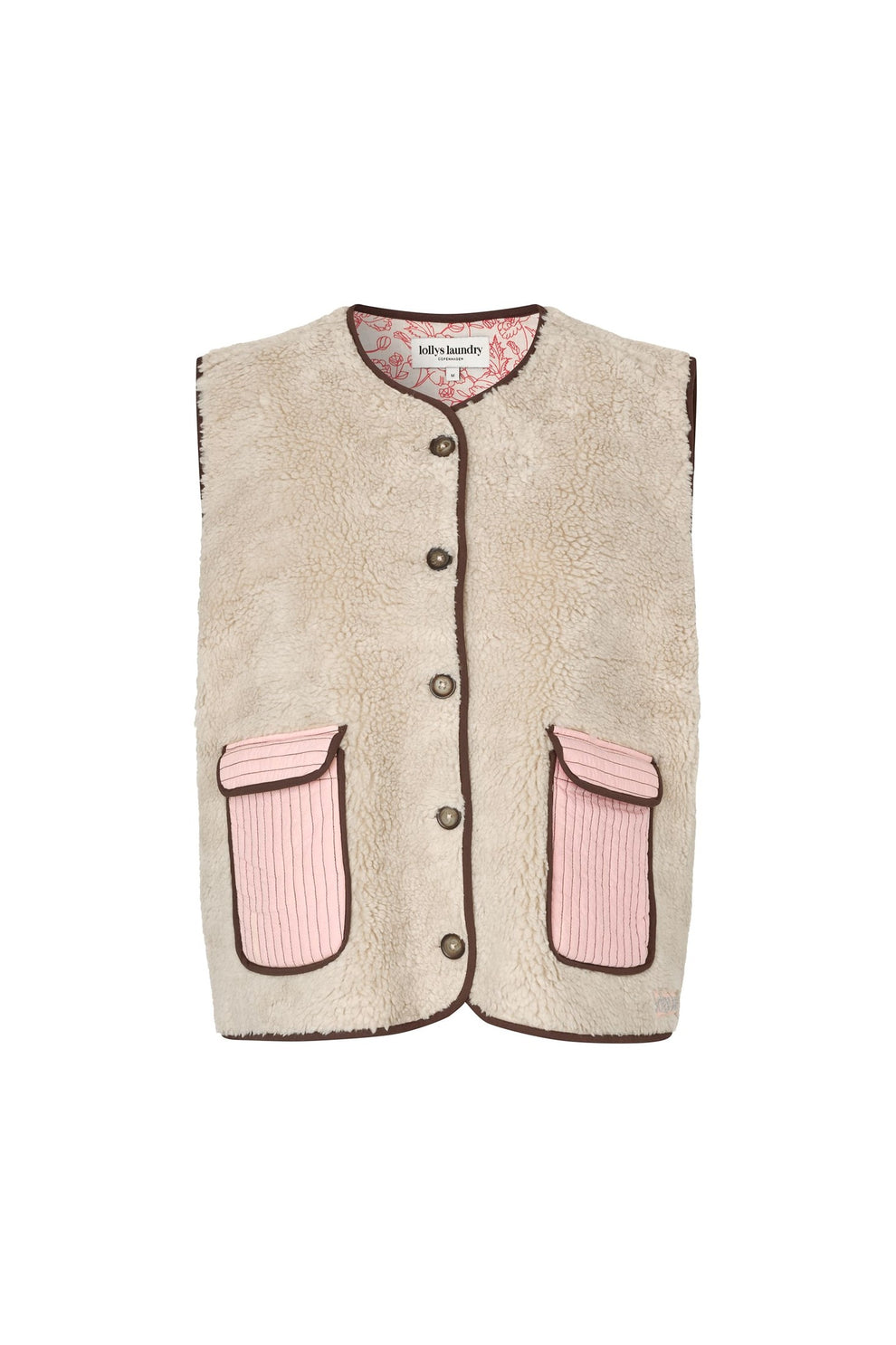Lollys Laundry W Jacell Love Vest Sl Beige