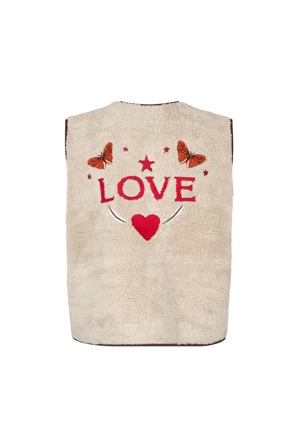 Lollys Laundry W Jacell Love Vest Sl Beige