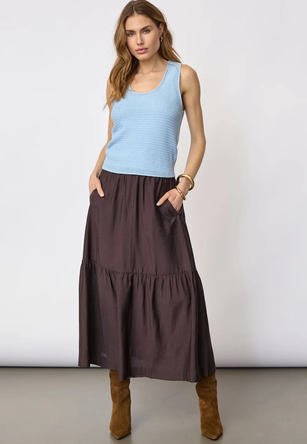 Co´Couture Luecc Knit Top Pale Blue