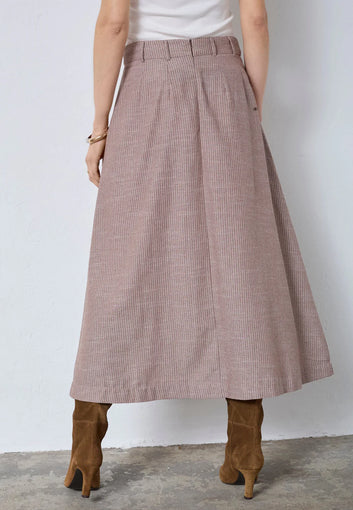 Co´Couture Jihocc Anya Pleat Skirt Brown