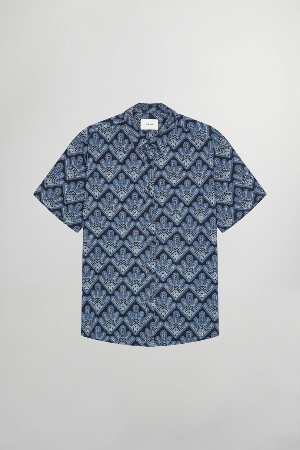 NN07 Deon SS Print 50055 Navy Blue